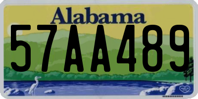 AL license plate 57AA489