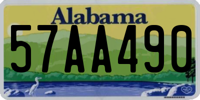 AL license plate 57AA490