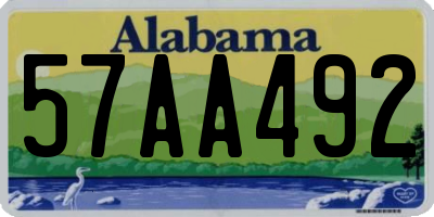 AL license plate 57AA492