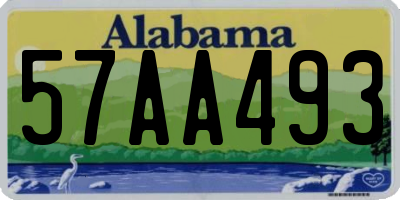 AL license plate 57AA493