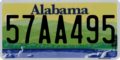 AL license plate 57AA495