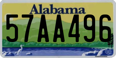 AL license plate 57AA496
