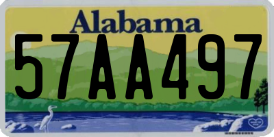 AL license plate 57AA497
