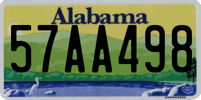 AL license plate 57AA498