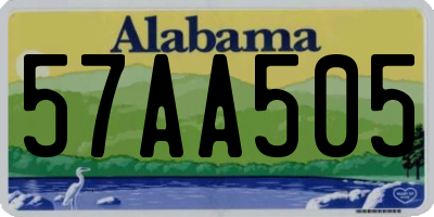AL license plate 57AA505