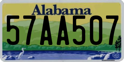 AL license plate 57AA507