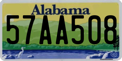 AL license plate 57AA508