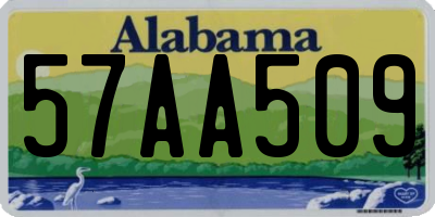 AL license plate 57AA509