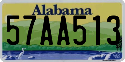 AL license plate 57AA513