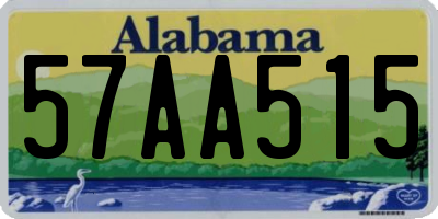 AL license plate 57AA515