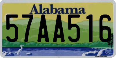 AL license plate 57AA516