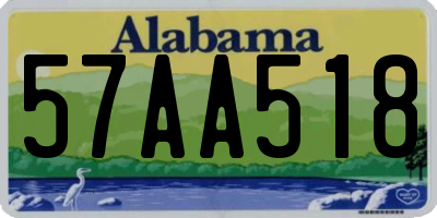 AL license plate 57AA518