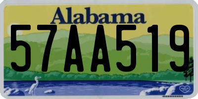 AL license plate 57AA519