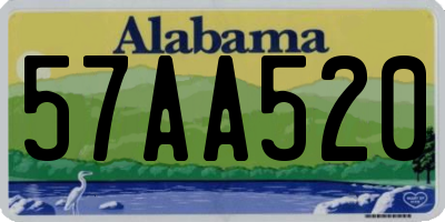 AL license plate 57AA520