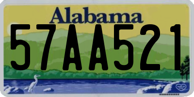 AL license plate 57AA521