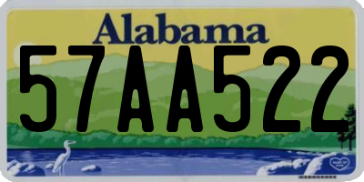 AL license plate 57AA522