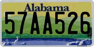 AL license plate 57AA526