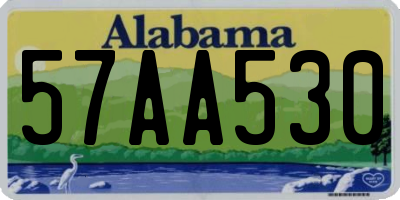 AL license plate 57AA530
