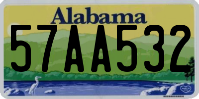 AL license plate 57AA532