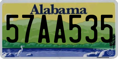AL license plate 57AA535
