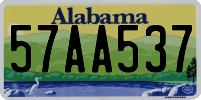 AL license plate 57AA537