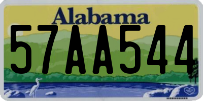 AL license plate 57AA544