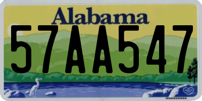 AL license plate 57AA547