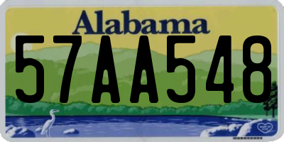 AL license plate 57AA548
