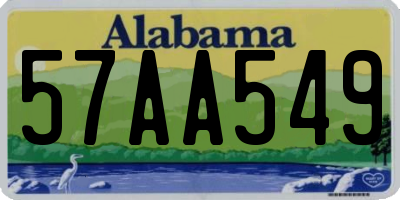 AL license plate 57AA549