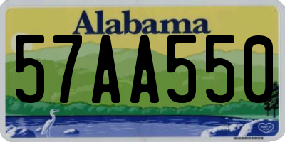 AL license plate 57AA550