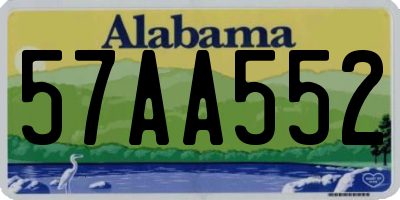 AL license plate 57AA552
