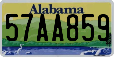 AL license plate 57AA859