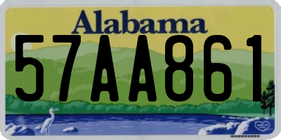 AL license plate 57AA861