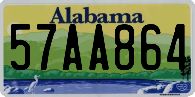AL license plate 57AA864