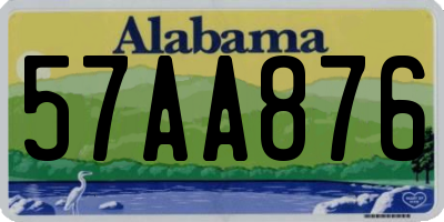AL license plate 57AA876