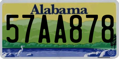 AL license plate 57AA878