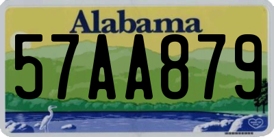 AL license plate 57AA879