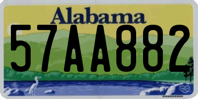 AL license plate 57AA882