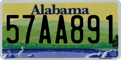 AL license plate 57AA891