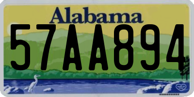 AL license plate 57AA894