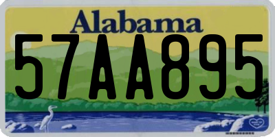 AL license plate 57AA895