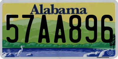 AL license plate 57AA896