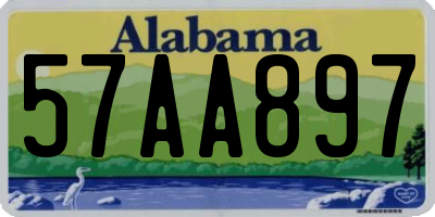 AL license plate 57AA897