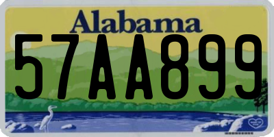 AL license plate 57AA899