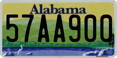 AL license plate 57AA900