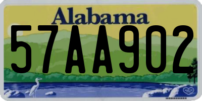 AL license plate 57AA902