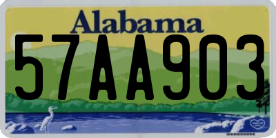 AL license plate 57AA903