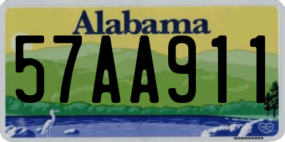 AL license plate 57AA911