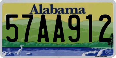 AL license plate 57AA912