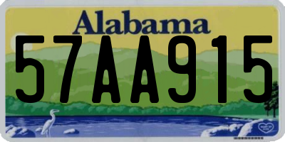 AL license plate 57AA915